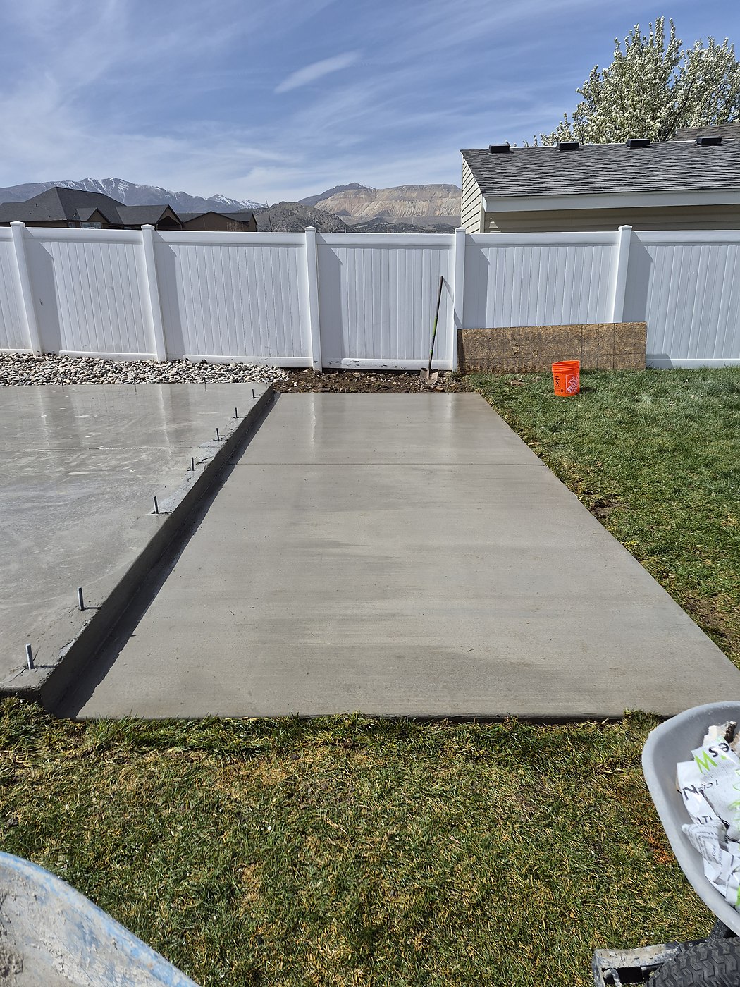 After: finished concrete patio